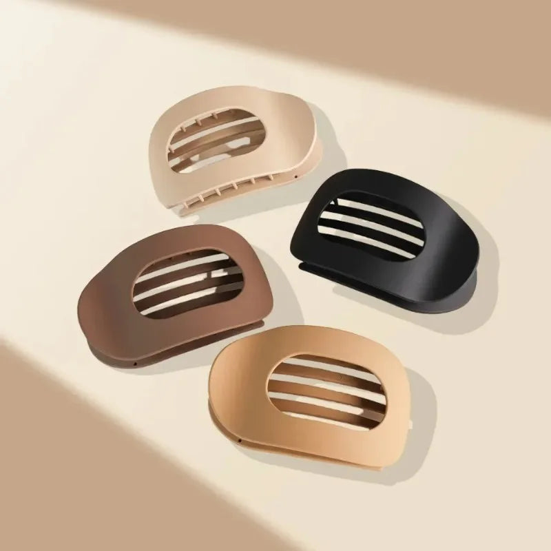 Leopard Matte Oval Hair Claw Clip for Women New Design Curved Flat Acrylic Barrettes Fashion Styling Hair Accessories
