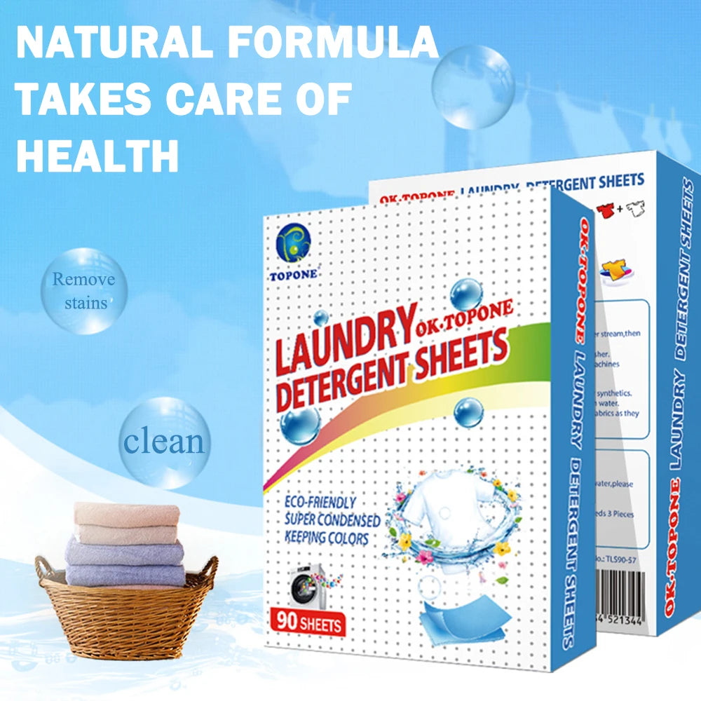 Laundry Detergent Sheets – 90 Sheets per Box