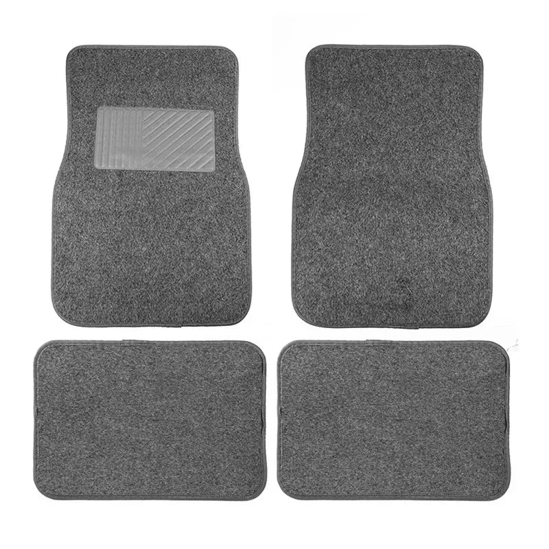 4-Piece Carpet Car Floor Mats – Front & Rear Set for Cars, SUVs & Vans
