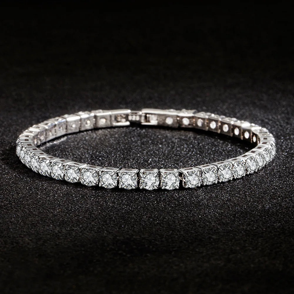 LiHong Silver-Tone Tennis Bracelet