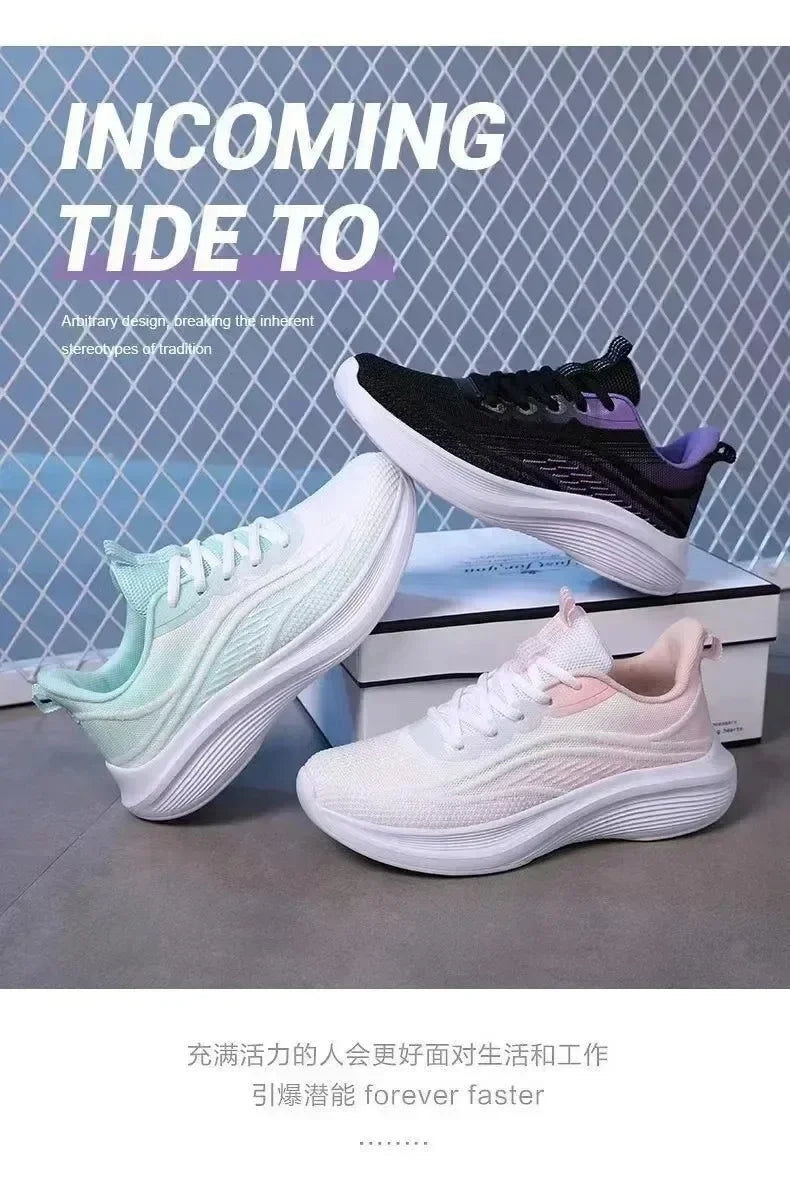 Lässige Laufschuhe Sommer-Mode rutschfeste Wander-Mesh atmungsaktive Sportschuhe Tennis Damen Trend Damen-Sneaker Paar
