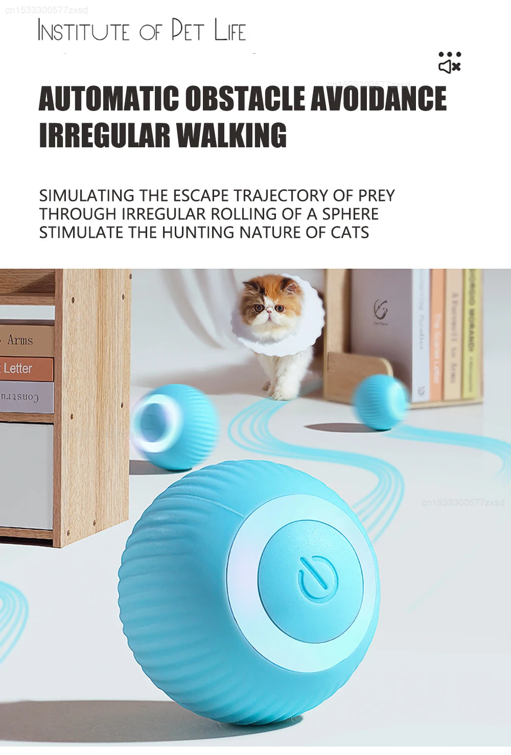Rechargeable Rolling Cat Toy Ball