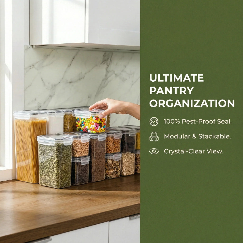 25-Piece Airtight Pantry Container Set