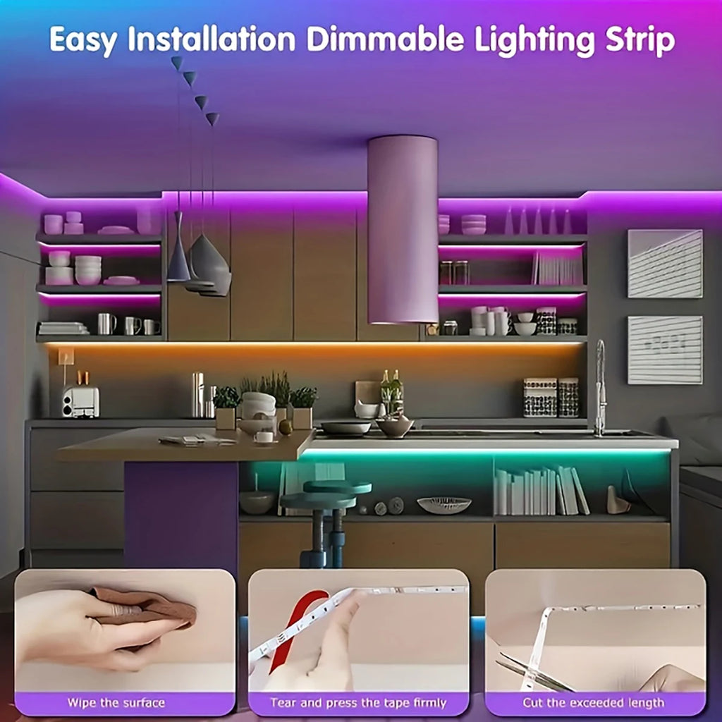 USB-Powered RGB LED Strip Lights with IR Remote