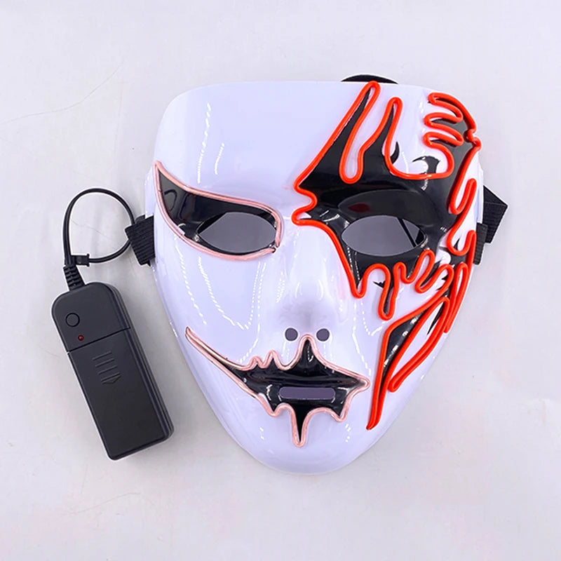 EL Light-Up Halloween Mask – 3 Lighting Modes