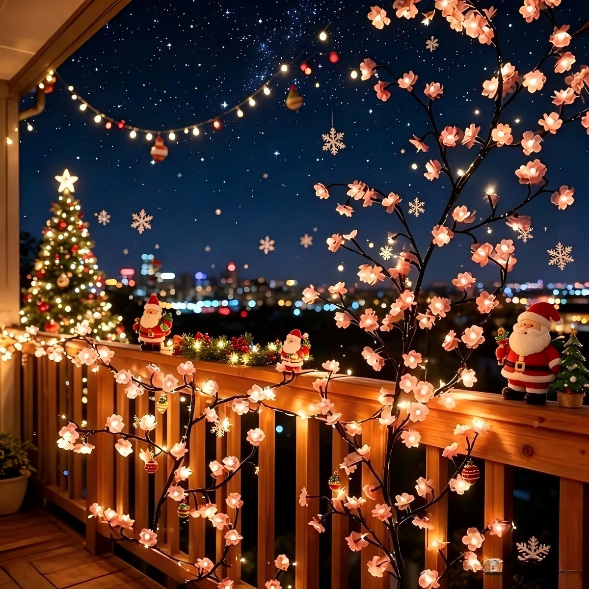 Cherry Blossom Branch Lights – Warm White, 72–144 LEDs
