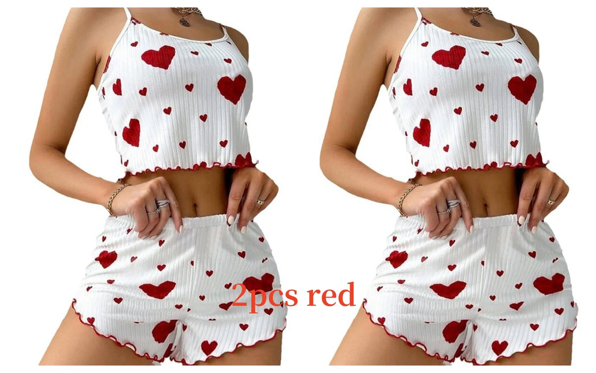 Women’s Spaghetti-Strap Pajamas with Shorts