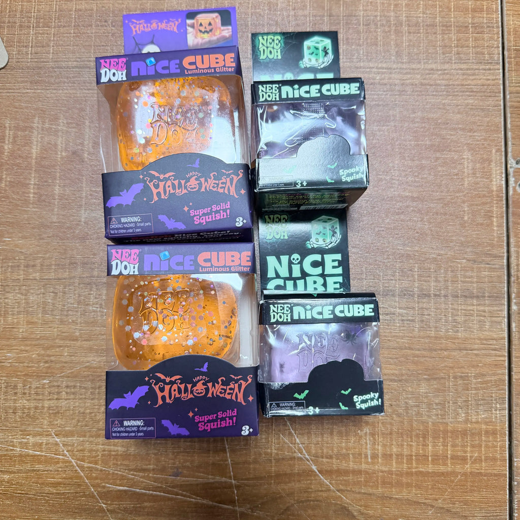 NeeDoh Halloween Sensory Stress Relief Toy - Pinch & Squeeze Fidget, Gift Box, 2 Styles