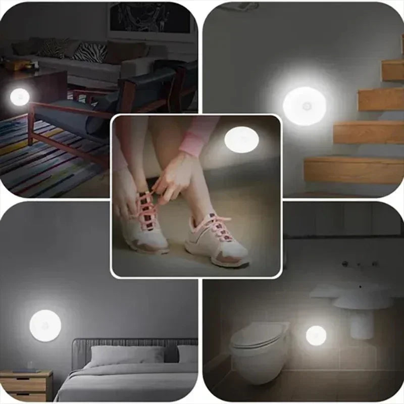Motion Sensor Lights Indoor Stair Light USB Charging Cupboard Lamp Warm/Cool White,Nightlight for Closet,Hallway,Kitchen,Cabinet