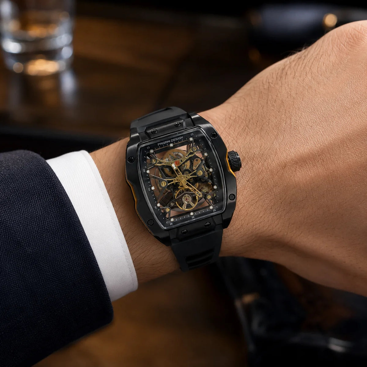 PAGANI DESIGN PD-YS018 Men’s Automatic Skeleton Watch