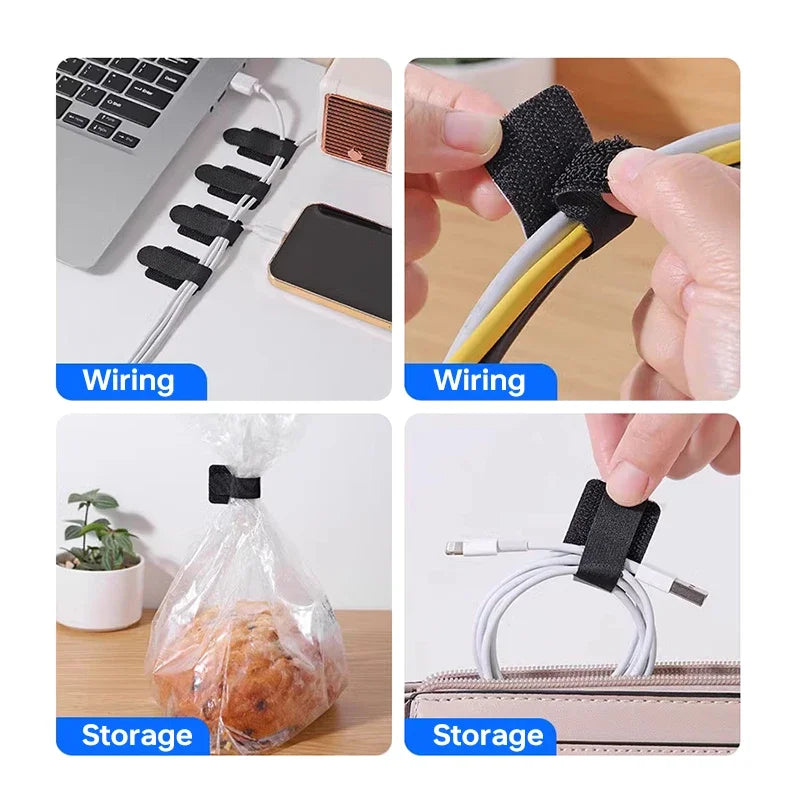 Reusable Cable Ties – Desk & Home Cord Organizer Straps for Clean Setup