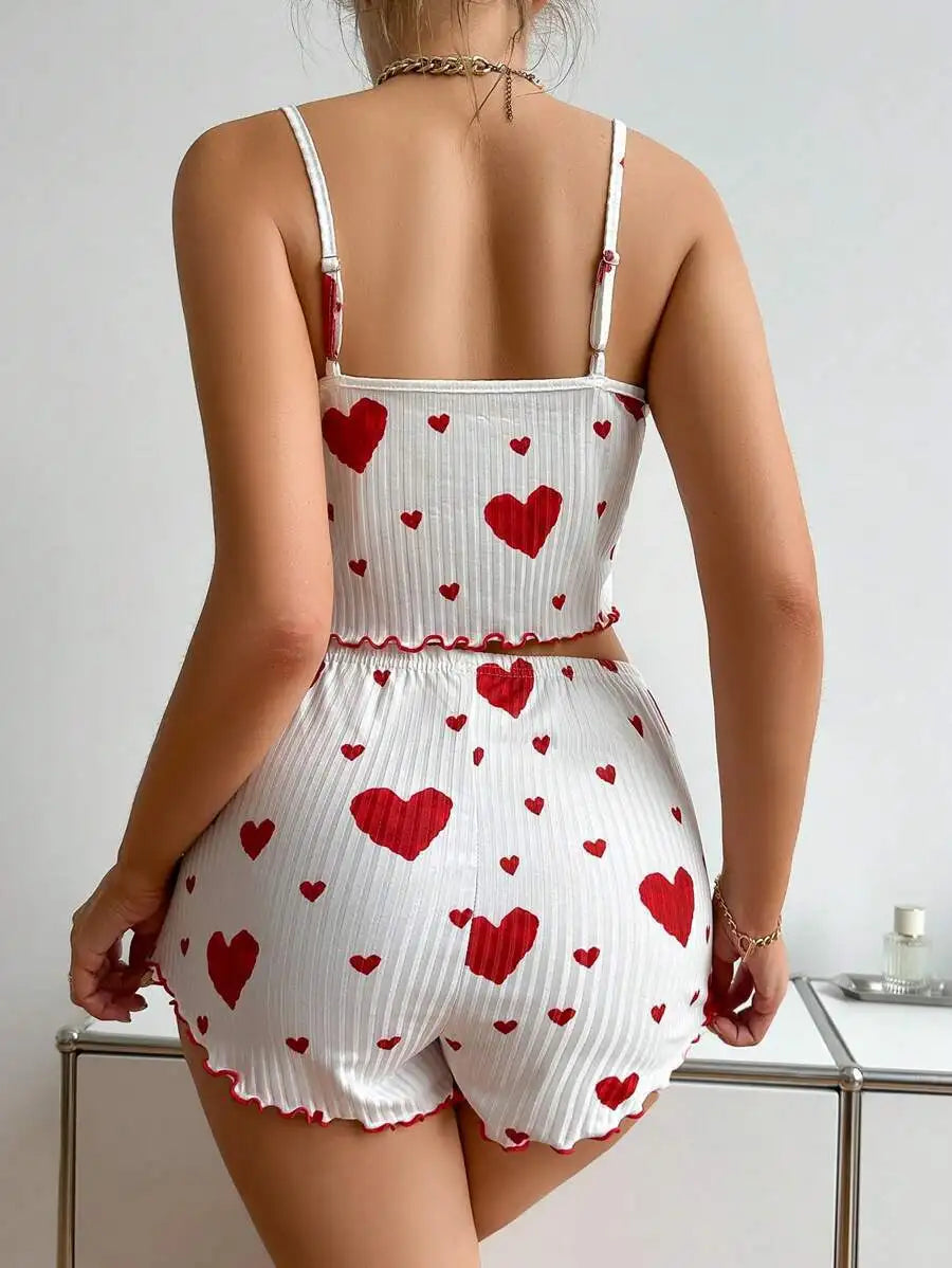 Women’s Spaghetti-Strap Pajamas with Shorts