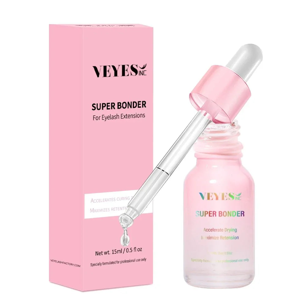 Veyes Inc Super Bonder Lash Sealant – 15ml Eyelash Extension Fixing Agent, Quick-Dry Primer for Glue Adhesive, 3-Month Use