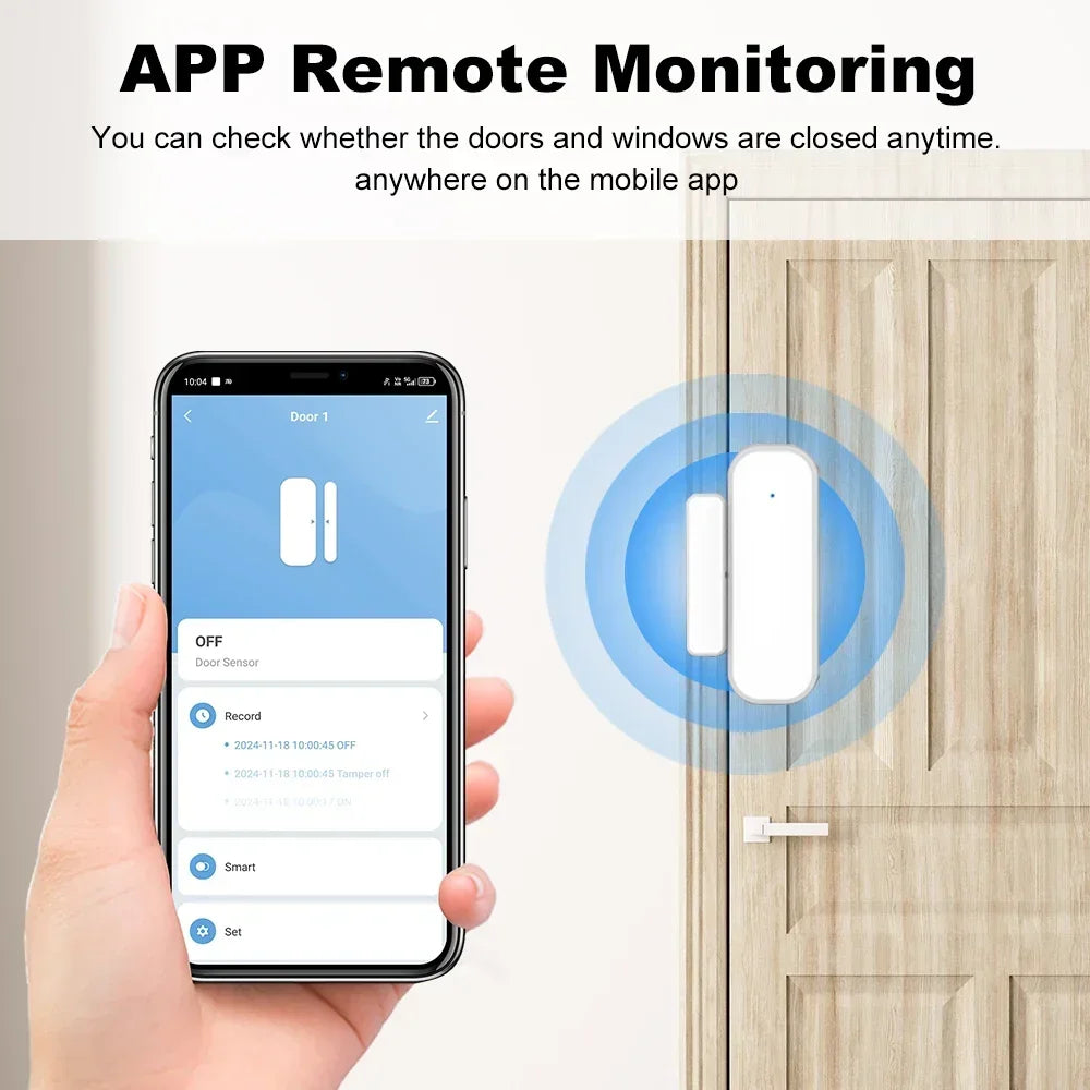 Door Sensor Window Contact Sensor Open Closed Detector Smart Home Alarm Security Protection Work With Tuya and Smart Life