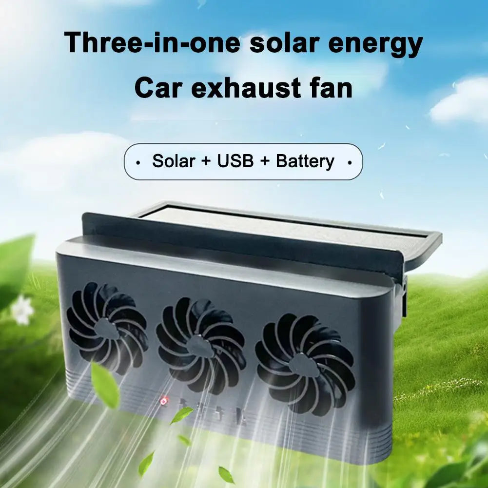 Solar-Assisted Car Window Ventilation Fan