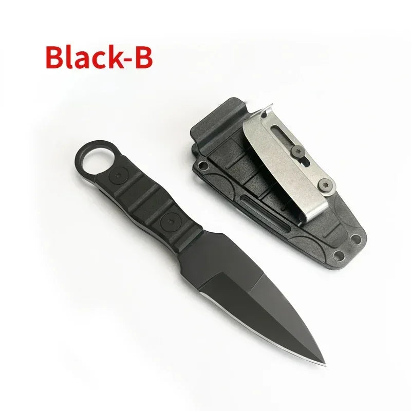 Black Thorn EDC Survival Knife – 7cm Stainless Steel Blade with K Sheath