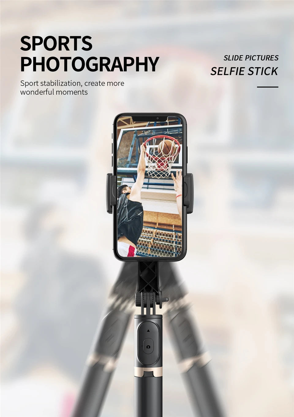 Q08 Smartphone Gimbal with Selfie Stick & Tripod