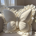 Butterfly Bow Princess Office Pillow Polyester Cotton Filled Cute Sofa Cushion for Bedroom Living Room Car Home Garden Decor