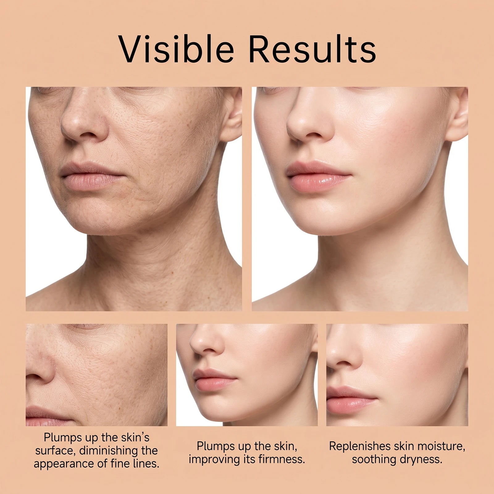 Korean Silk Collagen Serum Moisturizer Stick Set Revitalizing Face Cream Anti-Wrinkle Firming Lifting Skin Care Deep Hydration