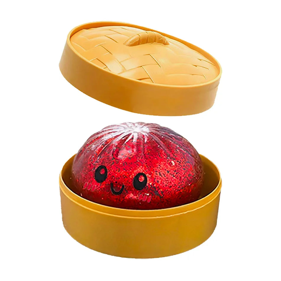 Bunte 6 Arten Glitter Knödel Squishy mit Box Knödel Sensorisches Quetschspielzeug zur Stresslinderung Spielzeuge