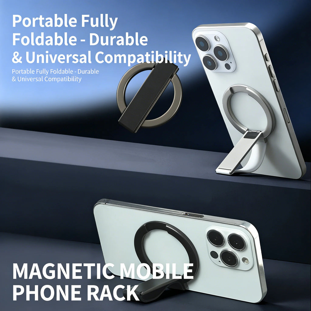 Magnetic Phone Ring Holder with Folding Kickstand
