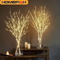 White Birch-Style LED Branch Light – 20 LEDs, Single Branch