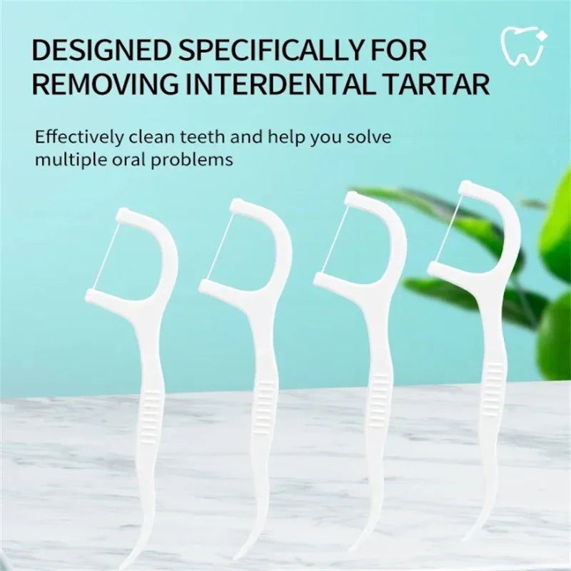 1/2/5/10 Box Portable Disposable Dental Floss Plastic Toothpick High-tension Dental Floss Stick Dental Floss Box ﻿Oral Care