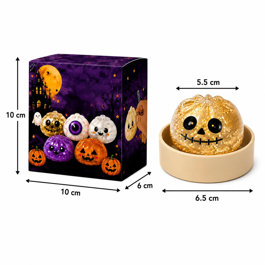 5.5cm/8.5cm Halloween ghost pinch music creative new squeeze decompression toy pinch decompression gift box set