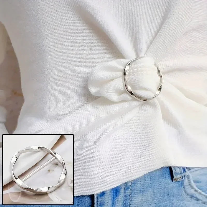 Round Metal Scarf & T-Shirt Cinch Rings – Set of 5