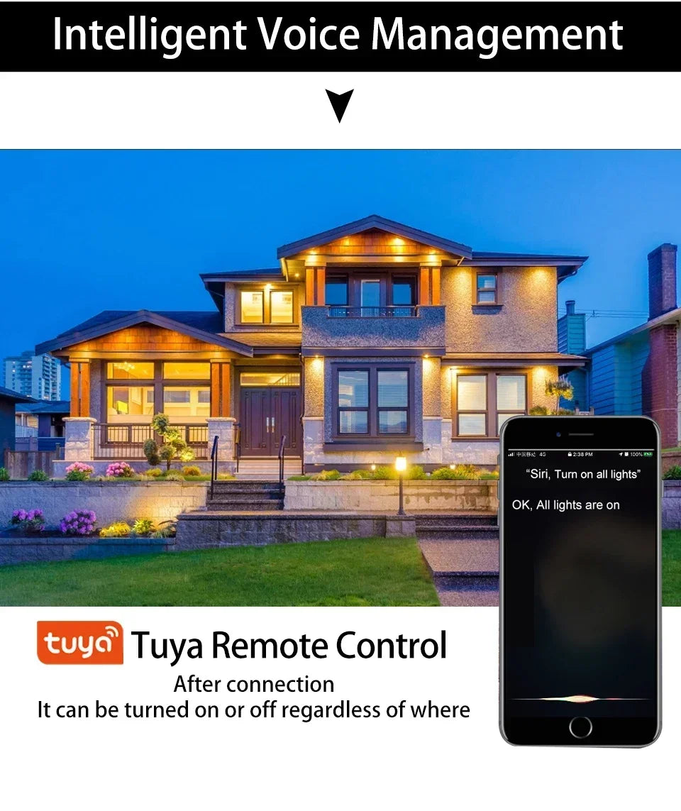 Tuya RGB LED Light Bulbs Smart WiFi E27 Smart Lamp 220V 110V 10W 15W 20W  Lamp Smart Life APP Google Assisatnt Voice Control