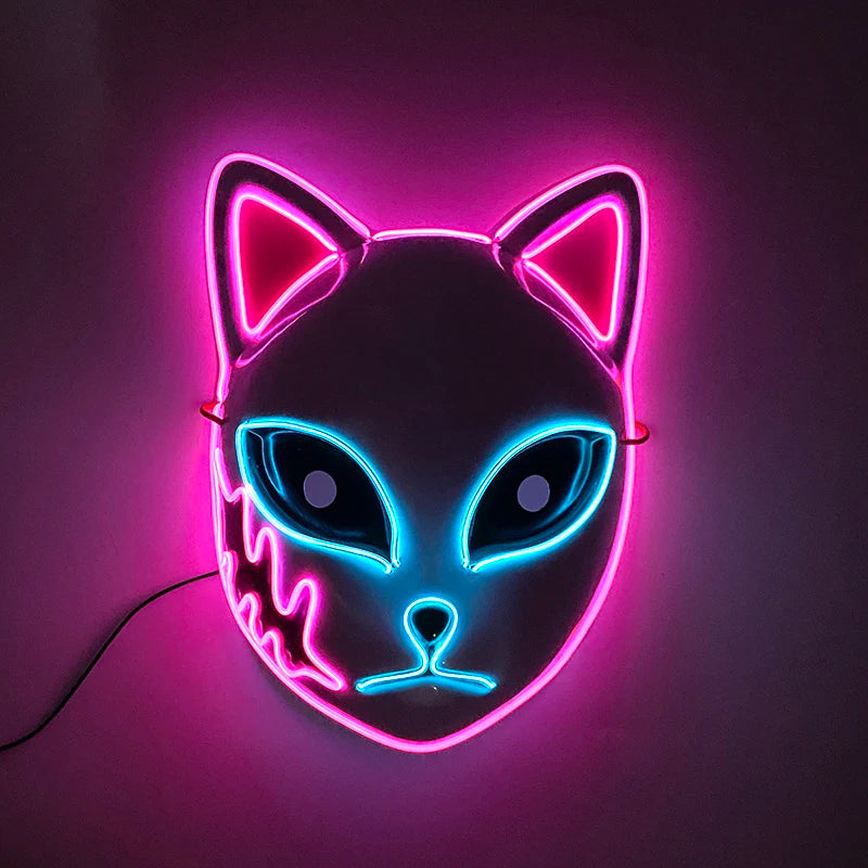 EL Light-Up Halloween Mask – 3 Lighting Modes