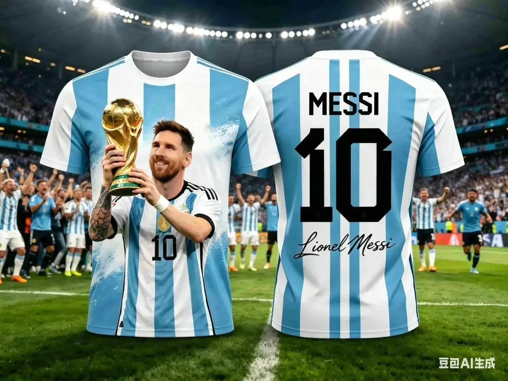 2026 Messi Style Summer 3D Printable  Clothing Football Jersey T-shirt Loose and Comfortable Suitable for Sports Wearing