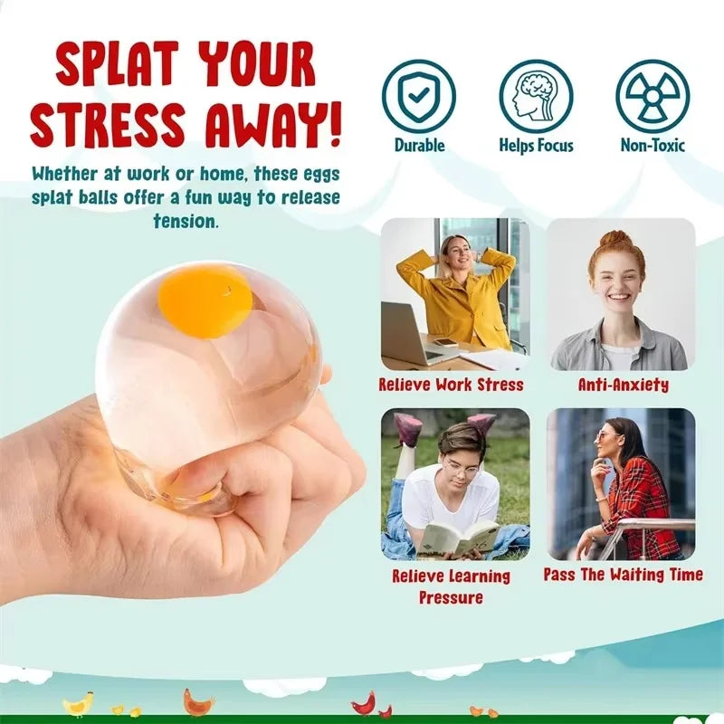 Egg-Shaped Squeeze Fidget Toys – Single & 4-Piece Options