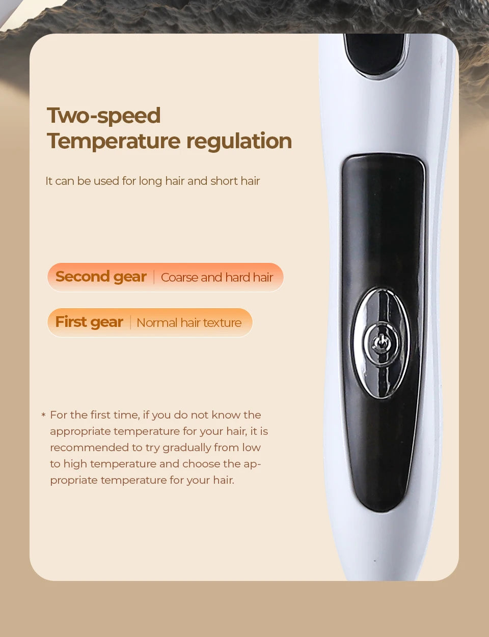 Ceramic Perm Bar Curling Iron – 0.51" Barrel, Fast Heating, Dual Voltage, 180–200°C