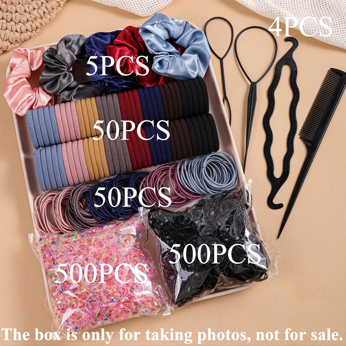 Hair Accessory Set – Scrunchies, Hair Ties & Styling Tools