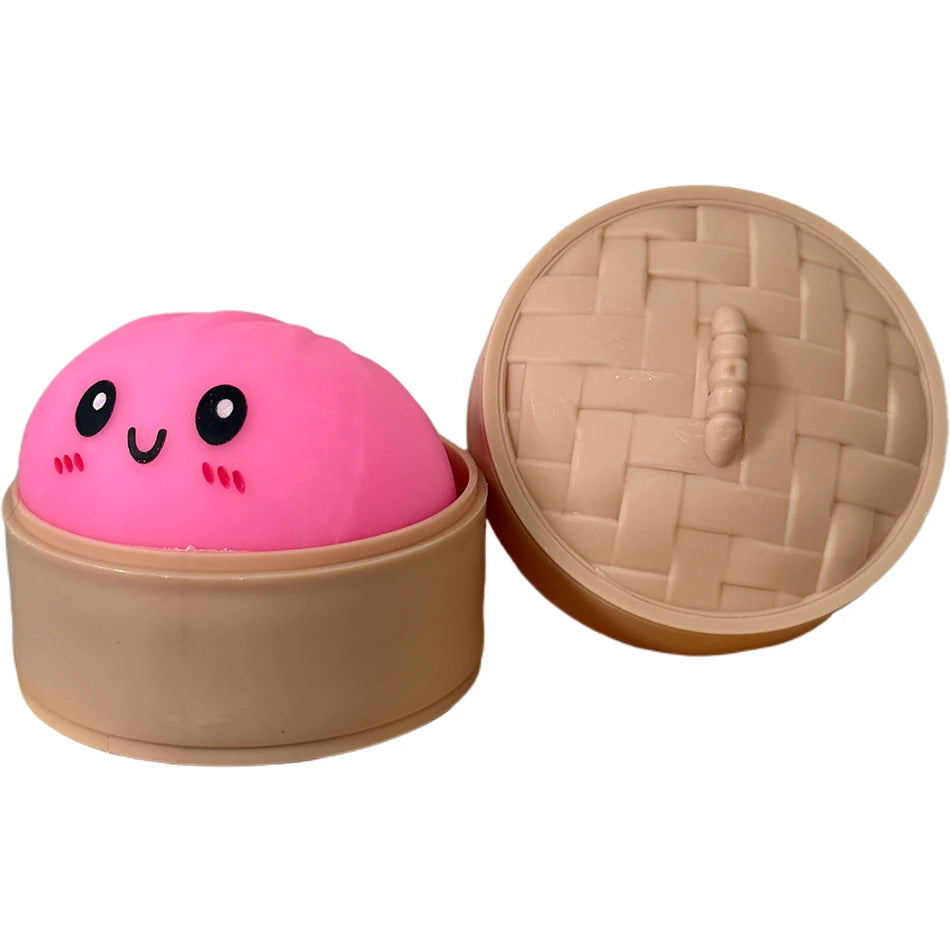 Dumpling Pressure Dumpling Squishies Cute Colorful Bun Toy Slow Rising Stress Relief Fidget Toy for Kids Adults Anti-Anxiety Toy
