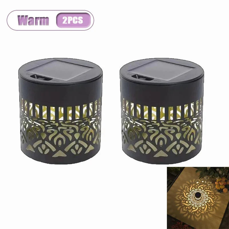 1/4pcs Solar Powered Flower Wall Lamp Sunflower Design Mandala Pattern Outdoor Waterproof Garden Decor for Fence Patio