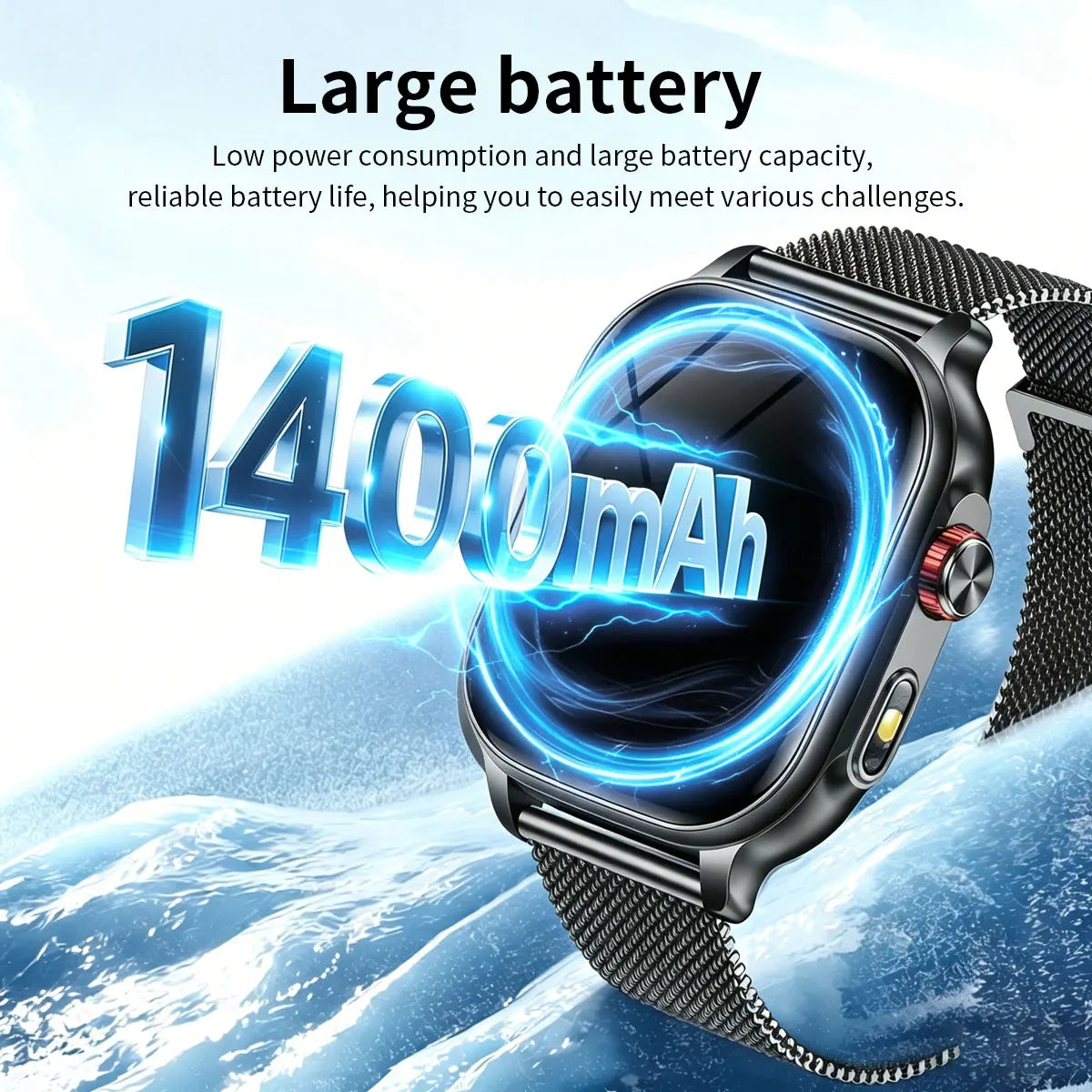 Bluetooth Calling Smartwatch with LED Flashlight