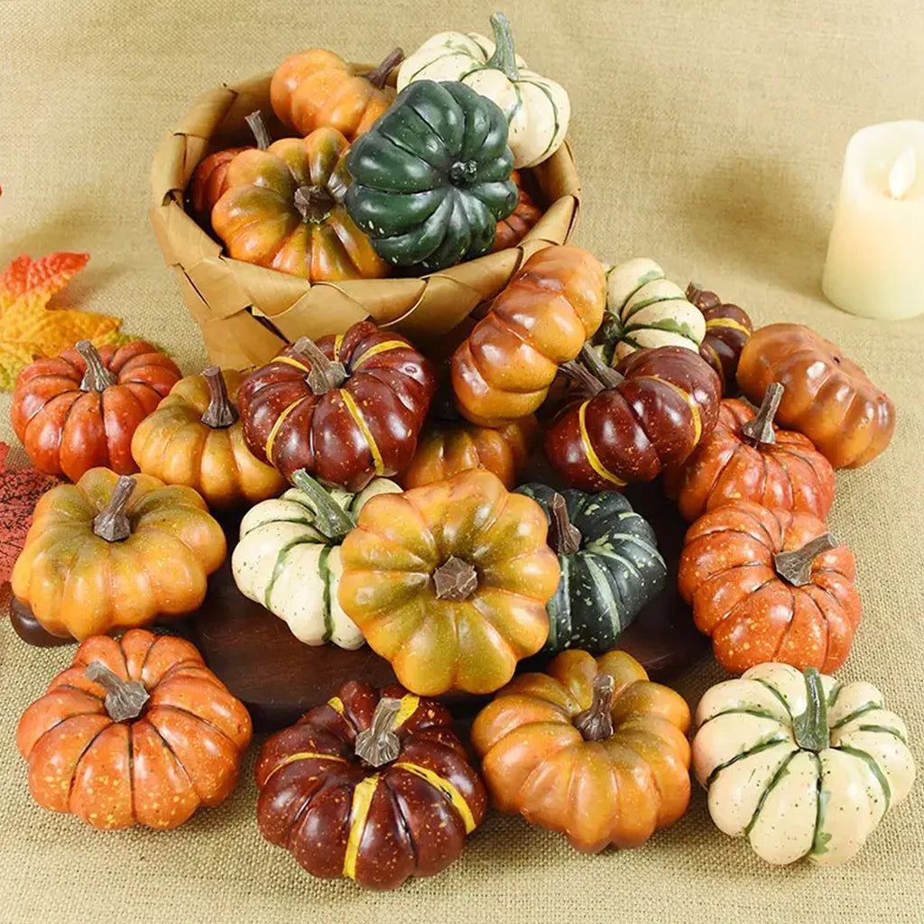 Autumn Faux Pumpkins Decorations, for Thanksgiving, Harvest, Home, DIY Crafts, Halloween Party Ornament