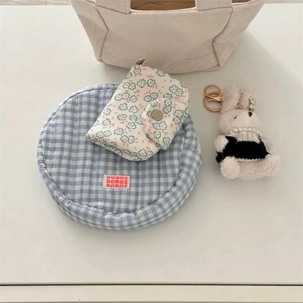 Mini Floral Coin Purse – Snap Card Holder with Key Ring, 4 Prints