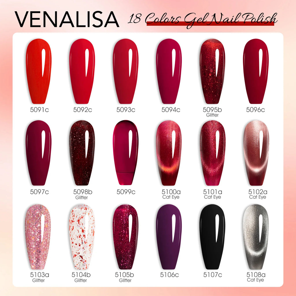 VENALISA 10ml V6 Nail Gel Polish HEMA FREE TPO FREE Cat Eye Gel Polish Semi Permanent UV LED Soak Off Nail Manicure Gel Lacquer