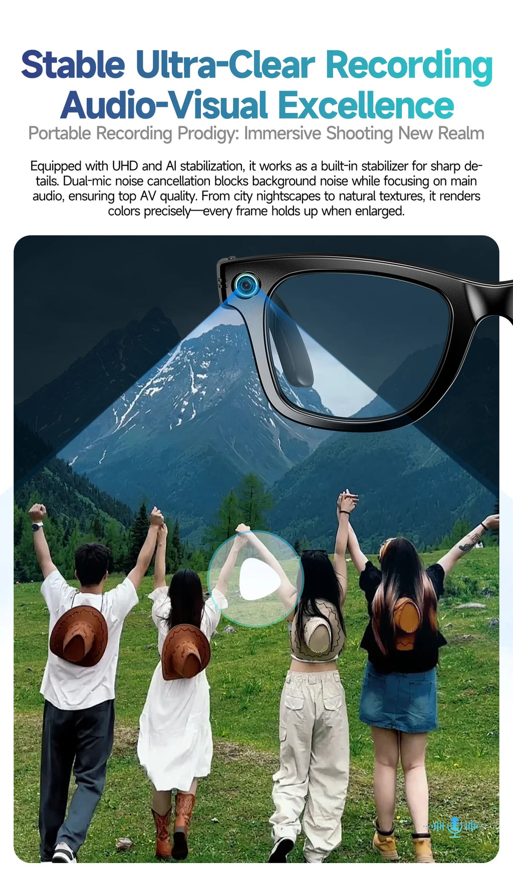 New 800W Camera AI Glasses Men Color-Changing Smart Translation Glasses Photo Video Recording Waterproof Call Smart Sunglasses