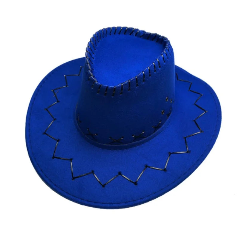 Western Cowboy Hat with Contrast Stitching