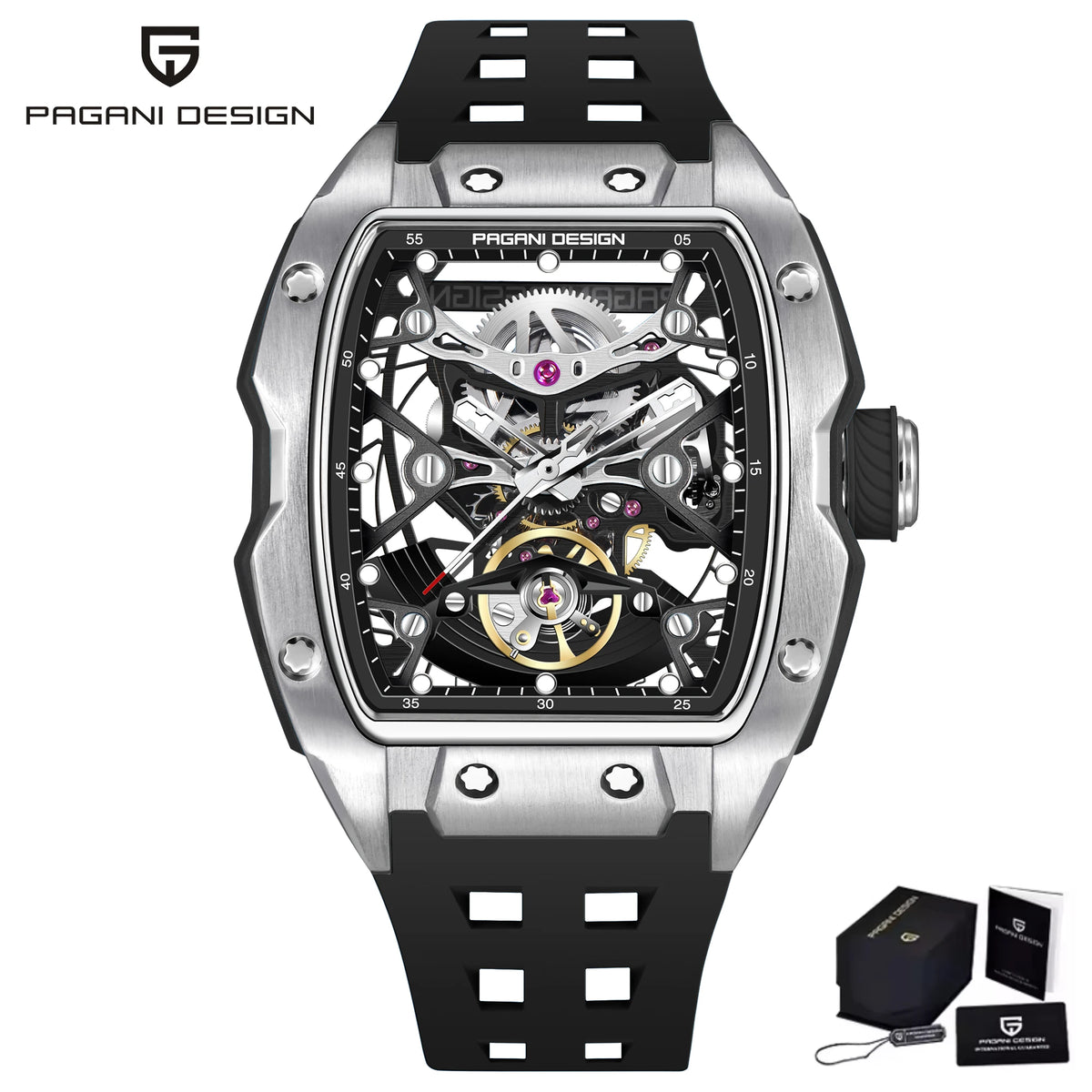 PAGANI DESIGN PD-YS018 Men’s Automatic Skeleton Watch