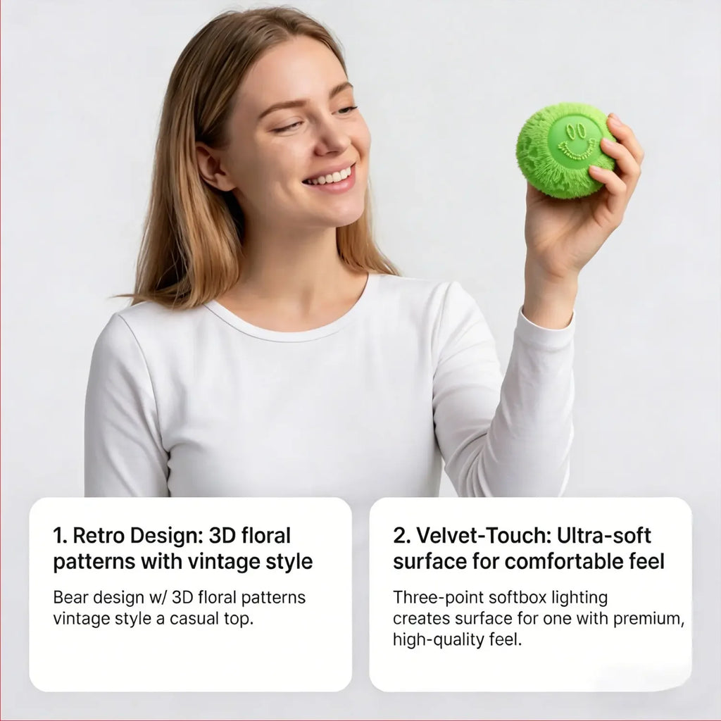 Textured Smiley Squeeze Fidget Ball – Single & 3-Piece Options