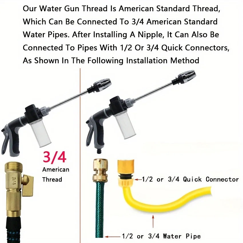 Garden Hose Spray Nozzle – Standard & Foam Options