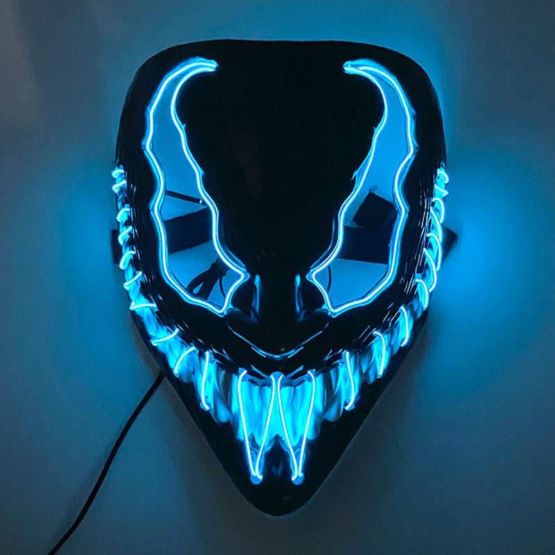 EL Light-Up Halloween Mask – 3 Lighting Modes