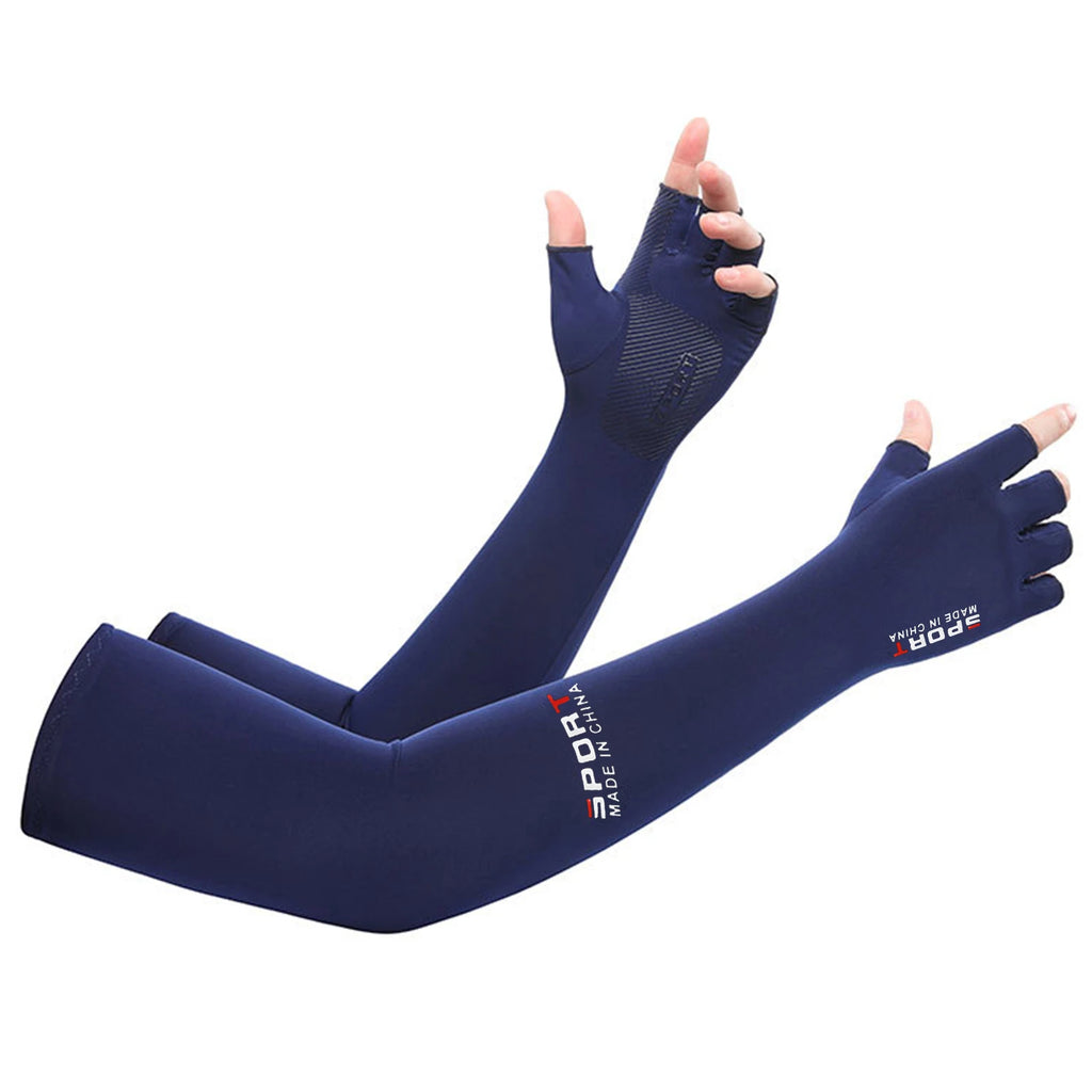 Cooling Arm Sleeves with Fingerless Hand Covers – 3 Colors