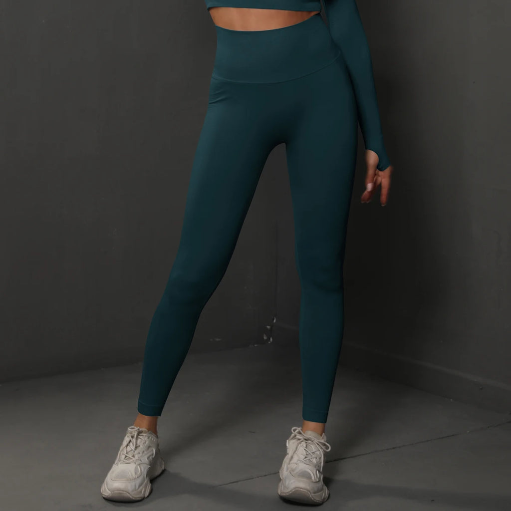 Seamless Booty-Lifting Gym Leggings – High Waist Tummy Control, Squat-Proof, All Season