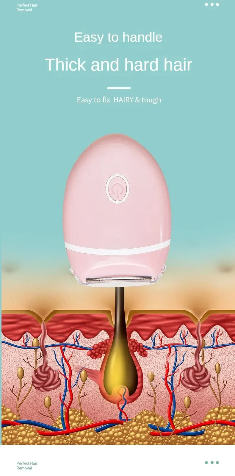 Women's Compact Battery-Powered Body Shaver